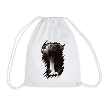Staffordshire Bullterrier - Turnbeutel - Weiß - Vorne