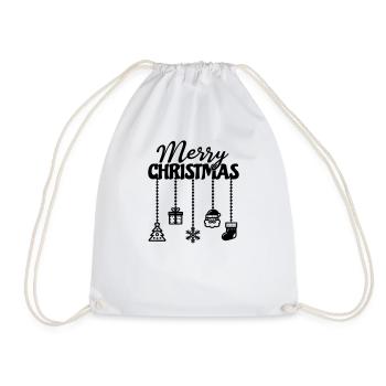Christmas hanging décor - Drawstring Bag - white - Front
