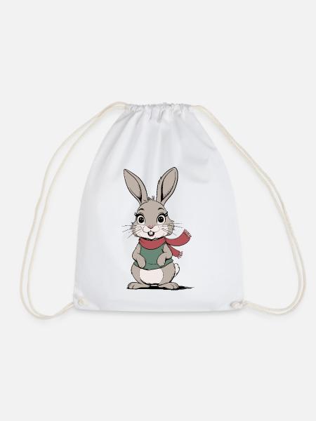 Süßer Hase - Turnbeutel - Weiß