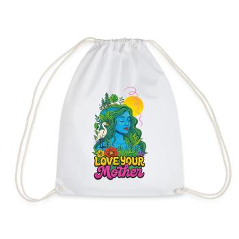 Love Your Mother Nature Goddess - Drawstring Bag - white - Front