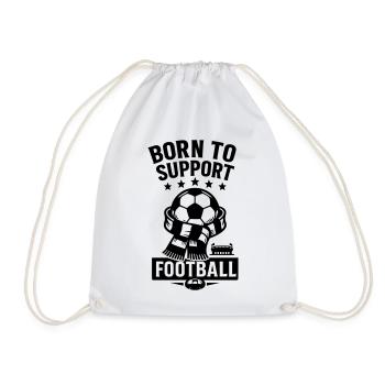 support football - Drawstring Bag - white - Front