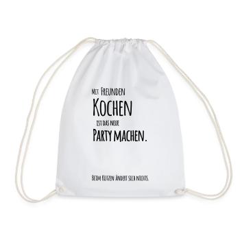 Cuisiner entre amis - Sac de sport léger - blanc - Devant