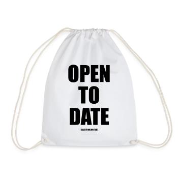 Open To Date – Wear Words - Turnbeutel - Weiß - Vorne