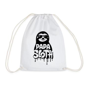 Papa Paresseux - Fête des pères de Cool Sloth - Sac de sport léger - blanc - Devant