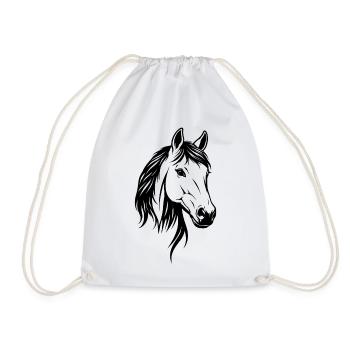 Tête de cheval - Sac de sport léger - blanc - Devant