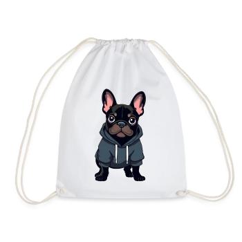 Bouledogue français - Sac de sport léger - blanc - Devant