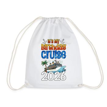 It's My Birthday Cruise Family Vacation Trip - Drawstring Bag - white - Front