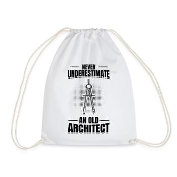 Grand-père architecte - Sac de sport léger - blanc - Devant