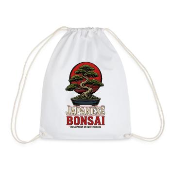 Bonsaï miniature de plante d’arbre bonsaï japonais - Sac de sport léger - blanc - Devant