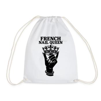 Manucure cosmétique French Nail Queen - Sac de sport léger - blanc - Devant