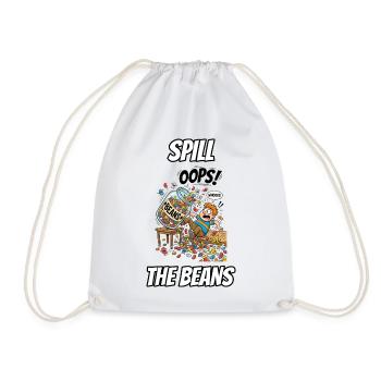 Spill the Beans – Lustige, wörtliche Idiom-Zeichentrickserie - Turnbeutel - Weiß - Vorne