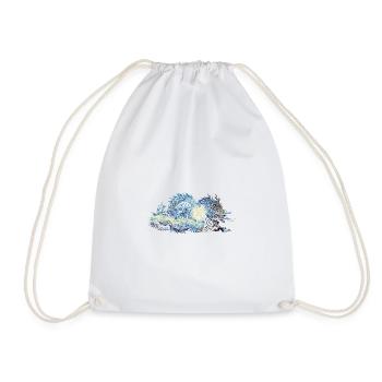 Dragon Tatoo - Drawstring Bag - white - Front
