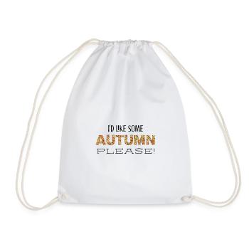 autumn please sw - Drawstring Bag - white - Front