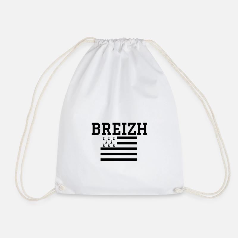 Breizh - Flag - Drawstring Bag - white