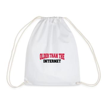 Older than the internet - Drawstring Bag - white - Front