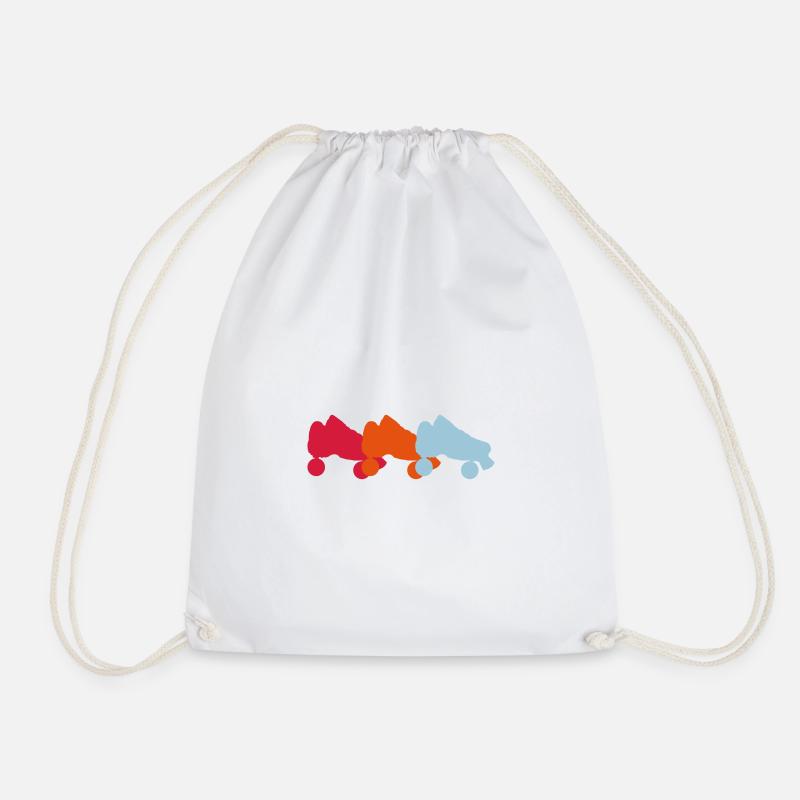 inline skates - Drawstring Bag - white