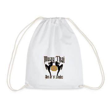 Muay Thai Kickboxing - Drawstring Bag - white - Front