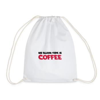 My blood type is coffee - Sac de sport léger - blanc - Devant