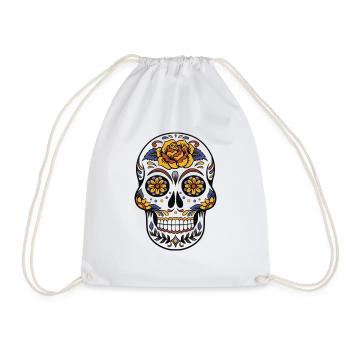 Crâne - Jour des morts - Sac de sport léger - blanc - Devant