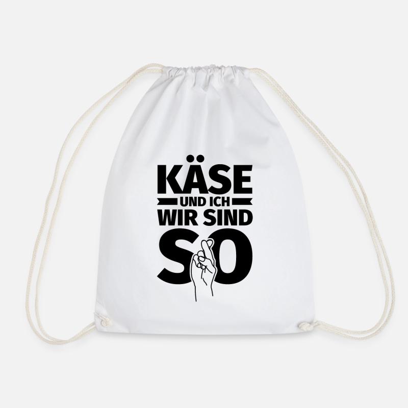 Käse und ich wir sind so - Turnbeutel - Weiß
