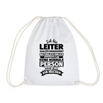 Leiter Qualitätsmanagement Geschenke - Turnbeutel - Weiß - Vorne