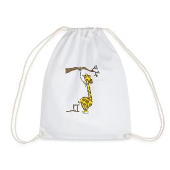 FUN - Giraffe Hangman Fuck Geschenk - Bestseller - Turnbeutel - Weiß - Vorne