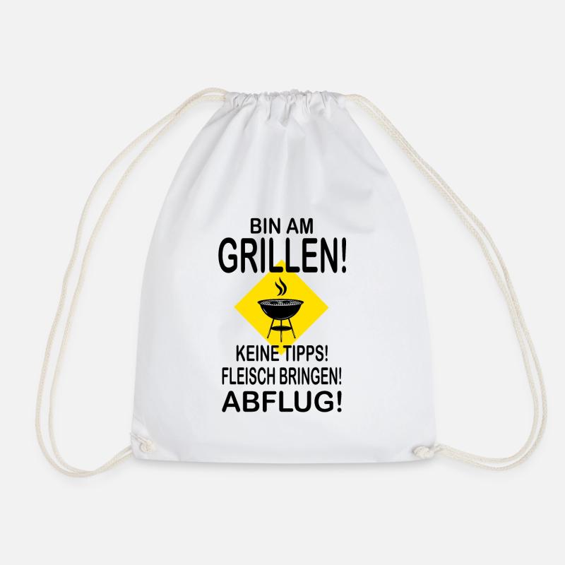 Grillen - Turnbeutel - Weiß