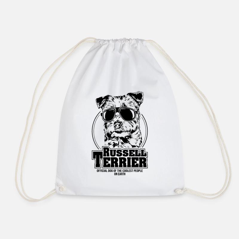 RUSSELL TERRIER coolest people Hundespruch Hunde - Turnbeutel - Weiß