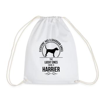 HARRIER Guardian Angel Hunde Spruch Wilsigns - Turnbeutel - Weiß - Vorne