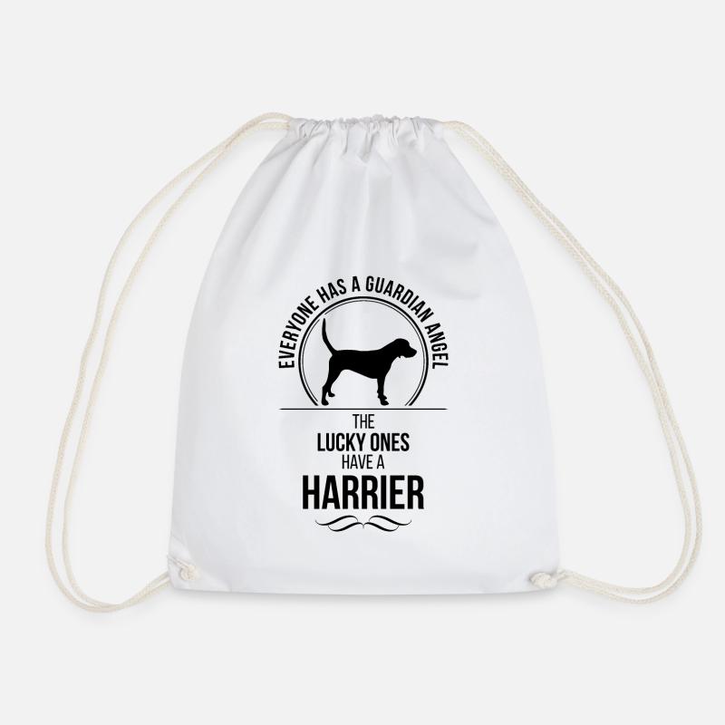 HARRIER Guardian Angel Hunde Spruch Wilsigns - Turnbeutel - Weiß