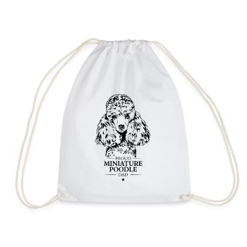Caniche miniature Papa Chiens Caniche miniature Wilsigns - Sac de sport léger - blanc - Devant