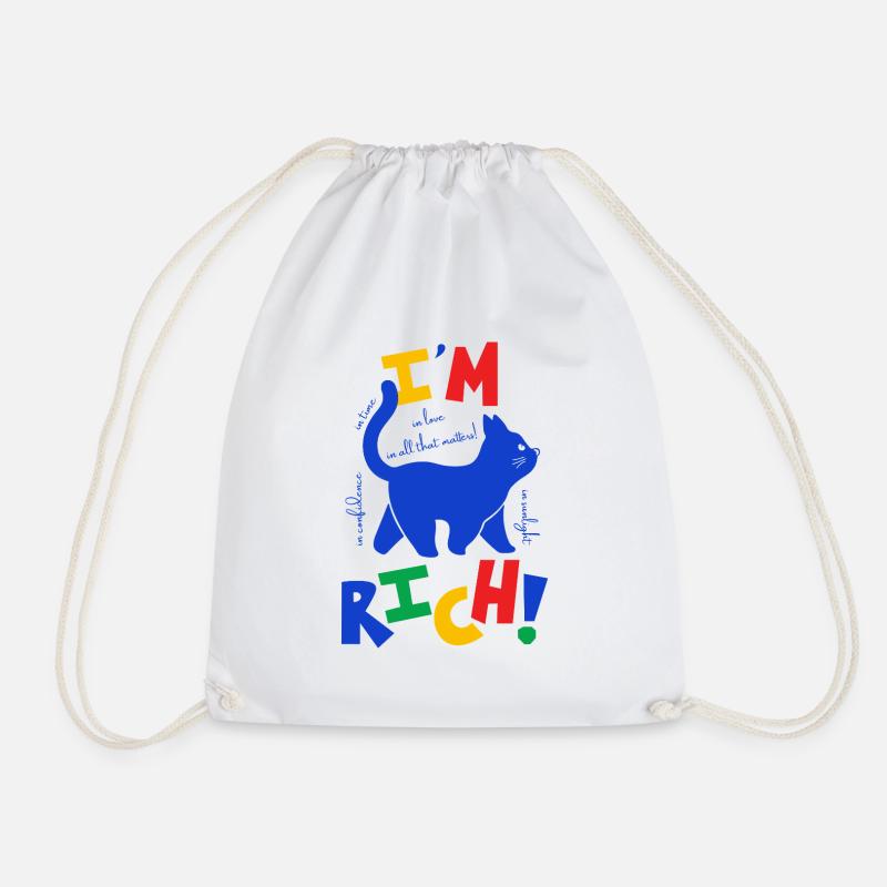 Reiche katze - Turnbeutel - Weiß