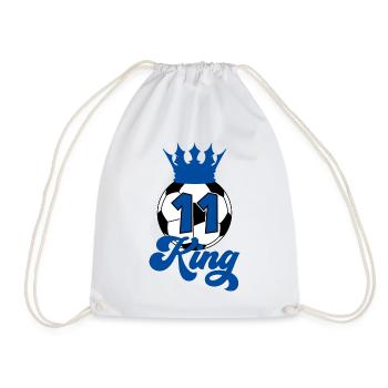 11TH BIRTHDAY FOOTBALL - Drawstring Bag - white - Front