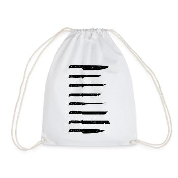 Father and Messerasmmler Messerfan Papa Design - Drawstring Bag - white - Front