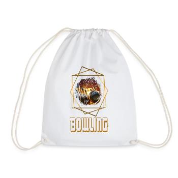 Bowling Bowling Bowling Ball Pins Bowling Players - Drawstring Bag - white - Front