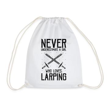 Larping Quote for Roleplaying and Larper - Drawstring Bag - white - Front