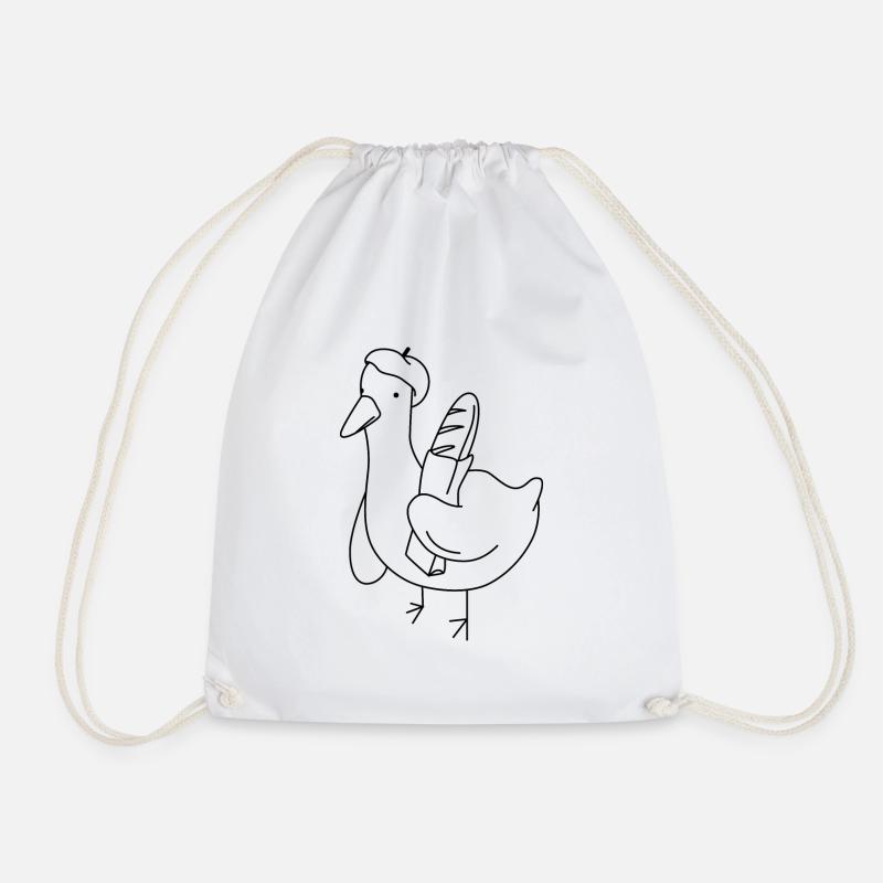 Baguette Ente - Turnbeutel - Weiß