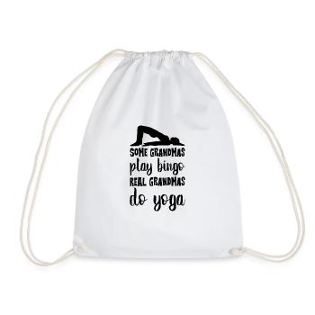 Some Grandmas Play Bingo, Real Grandmas Do Yoga 2 - Turnbeutel - Weiß - Vorne