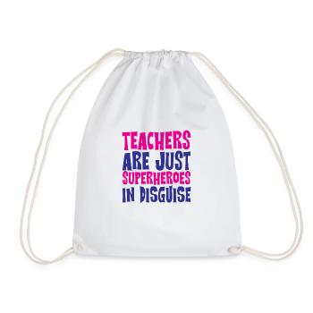 Teachers Are Just Superheroes In Disguise 3 - Turnbeutel - Weiß - Vorne