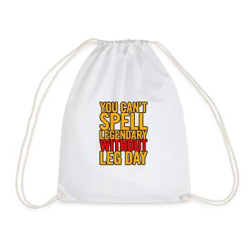 Vous ne pouvez pas épeler légendaire sans jambe Jour 2 - Sac de sport léger - blanc - Devant