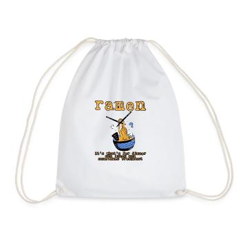 Ramen, pour le dîner et le déjeuner et le petit-déjeuner 3 - Sac de sport léger - blanc - Devant