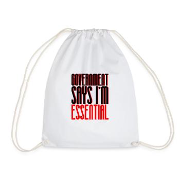 Le gouvernement dit que je suis essentiel 6 - Sac de sport léger - blanc - Devant