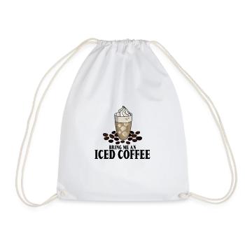Bring Me An Iced Coffee 3 - Drawstring Bag - white - Front