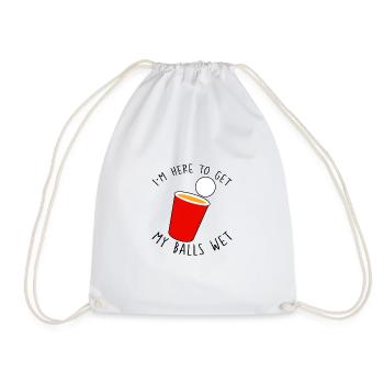 Je suis là pour mouiller mes couilles 4 - Sac de sport léger - blanc - Devant