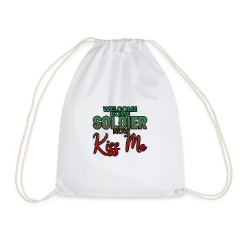 Bienvenue à la maison Soldat, maintenant embrasse-moi 3 - Sac de sport léger - blanc - Devant
