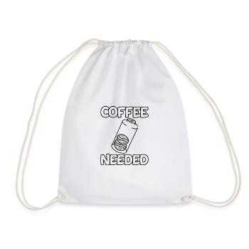 Coffee Needed 2 - Drawstring Bag - white - Front
