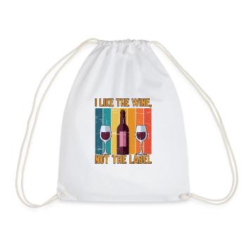 J’aime le vin, pas l’étiquette 15 - Sac de sport léger - blanc - Devant