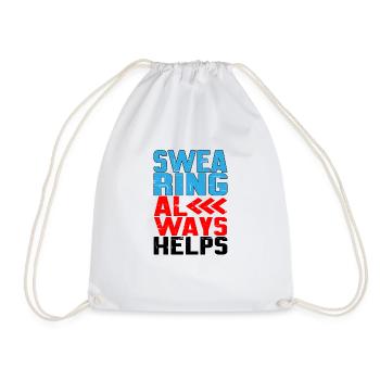 Swearing Always Helps 7 - Drawstring Bag - white - Front