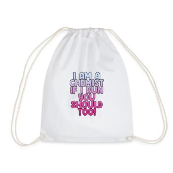 Je suis chimiste, si je cours, vous devriez aussi! 2 - Sac de sport léger - blanc - Devant