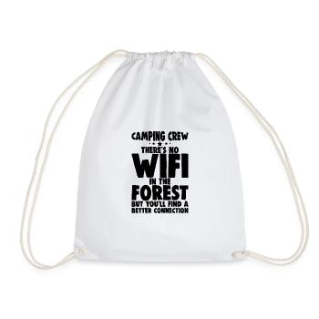 Camping Crew, There's No Wifi In The Forest 4 - Turnbeutel - Weiß - Vorne